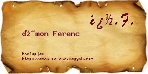 Ámon Ferenc névjegykártya